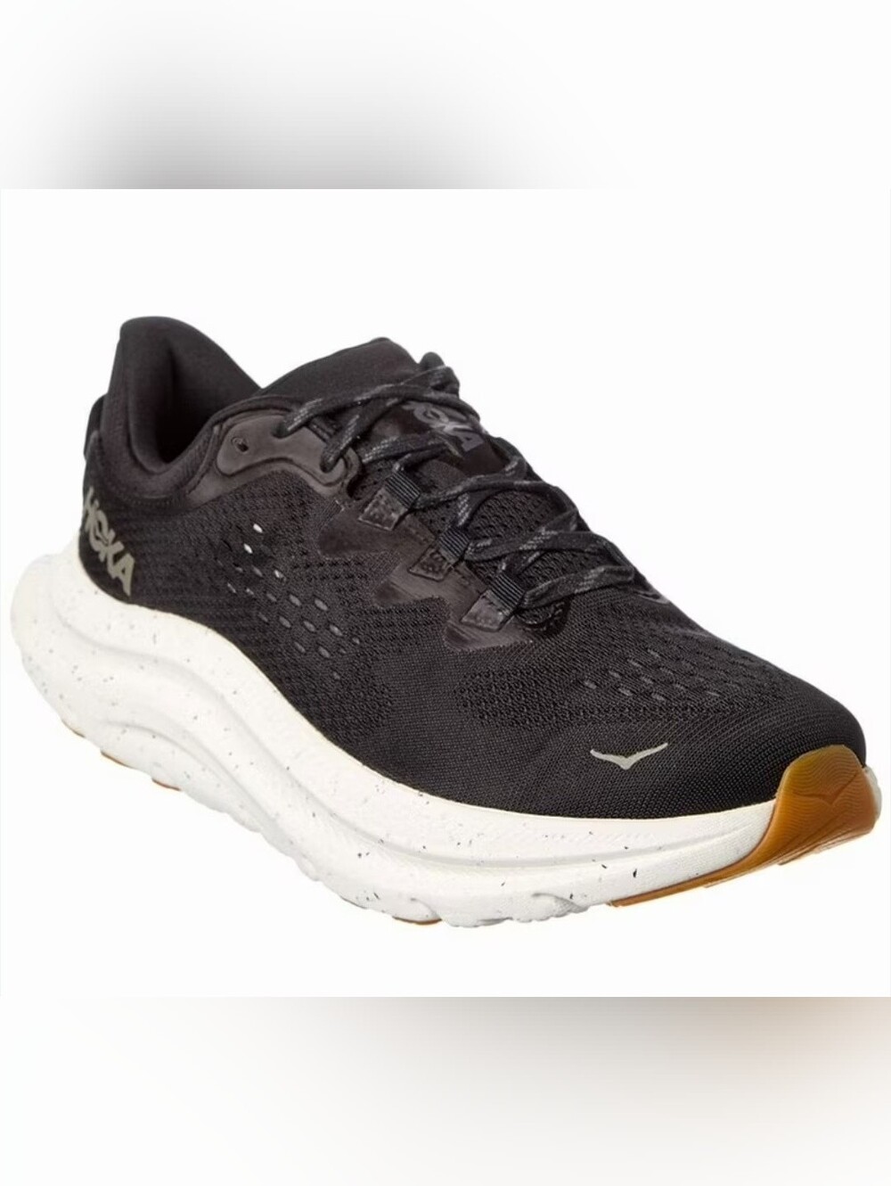 Size 9 B Hoka KAWANA  2 WOMEN'S Black Athletic Running Shoe with White
